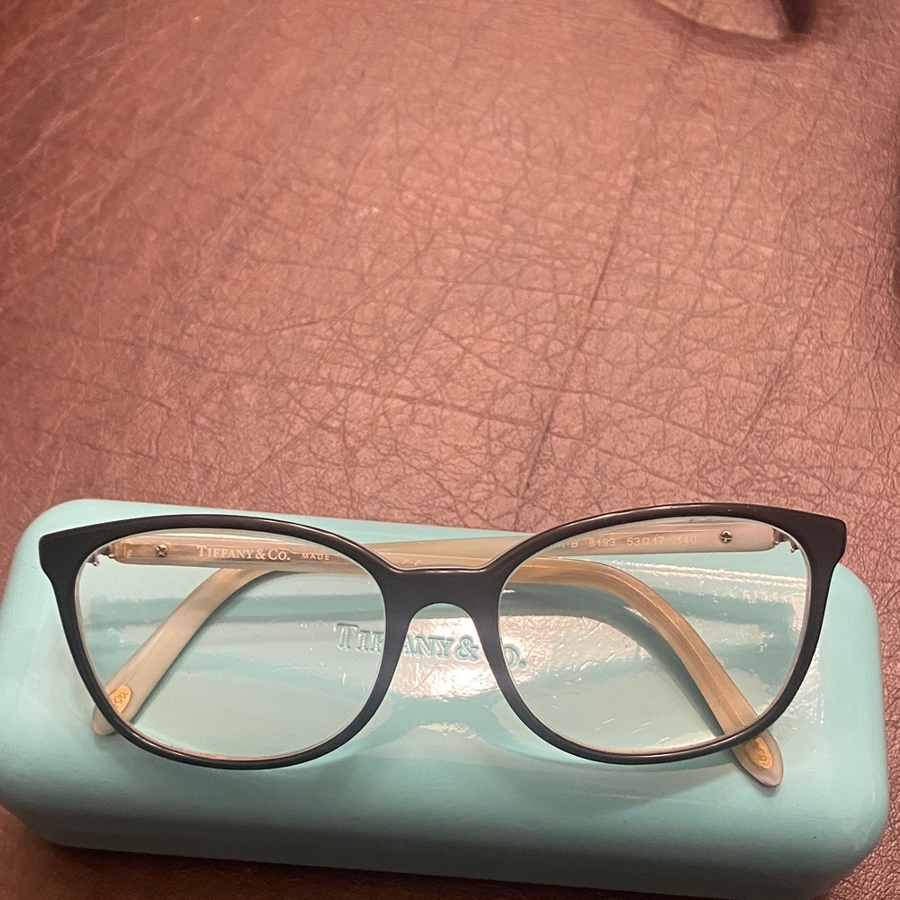 Tiffany & Co. Black and Cream Glasses